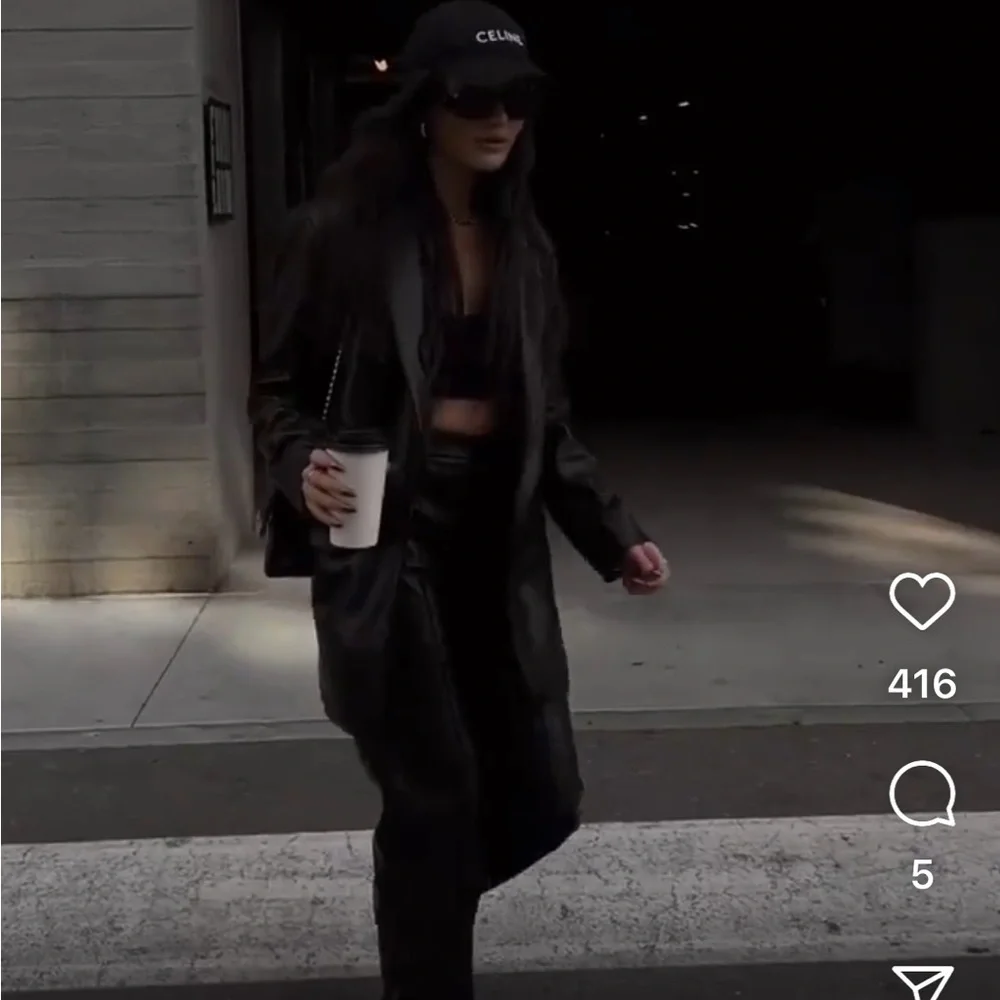 Because of Alice. Black Leather Jacket and Pants Set - Picture 5 of 9